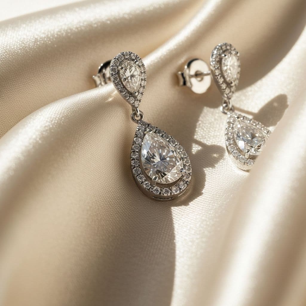 Elegant gold necklace with diamond pendant