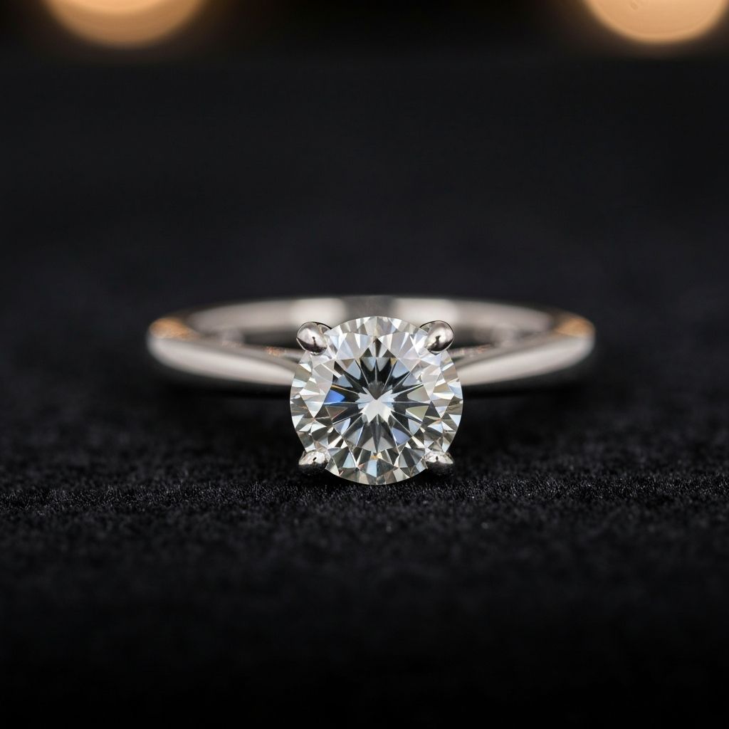 Diamond engagement ring in gold setting